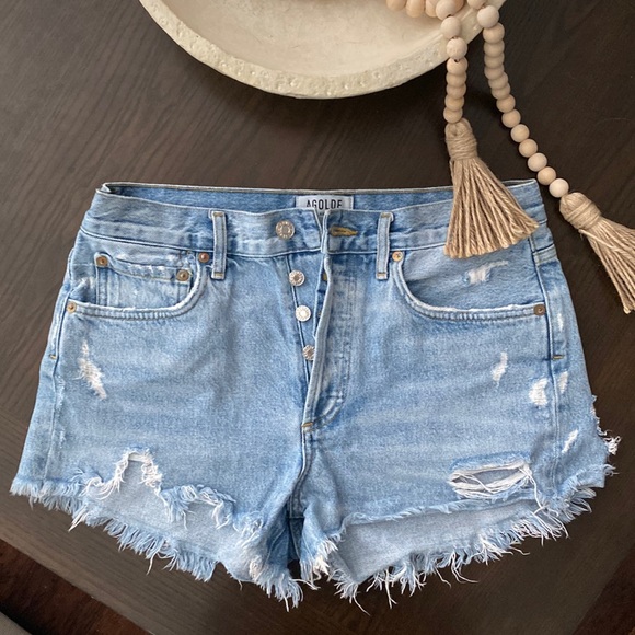 AGOLDE Parker denim shorts jean shorts REVOLVE - Picture 3 of 7